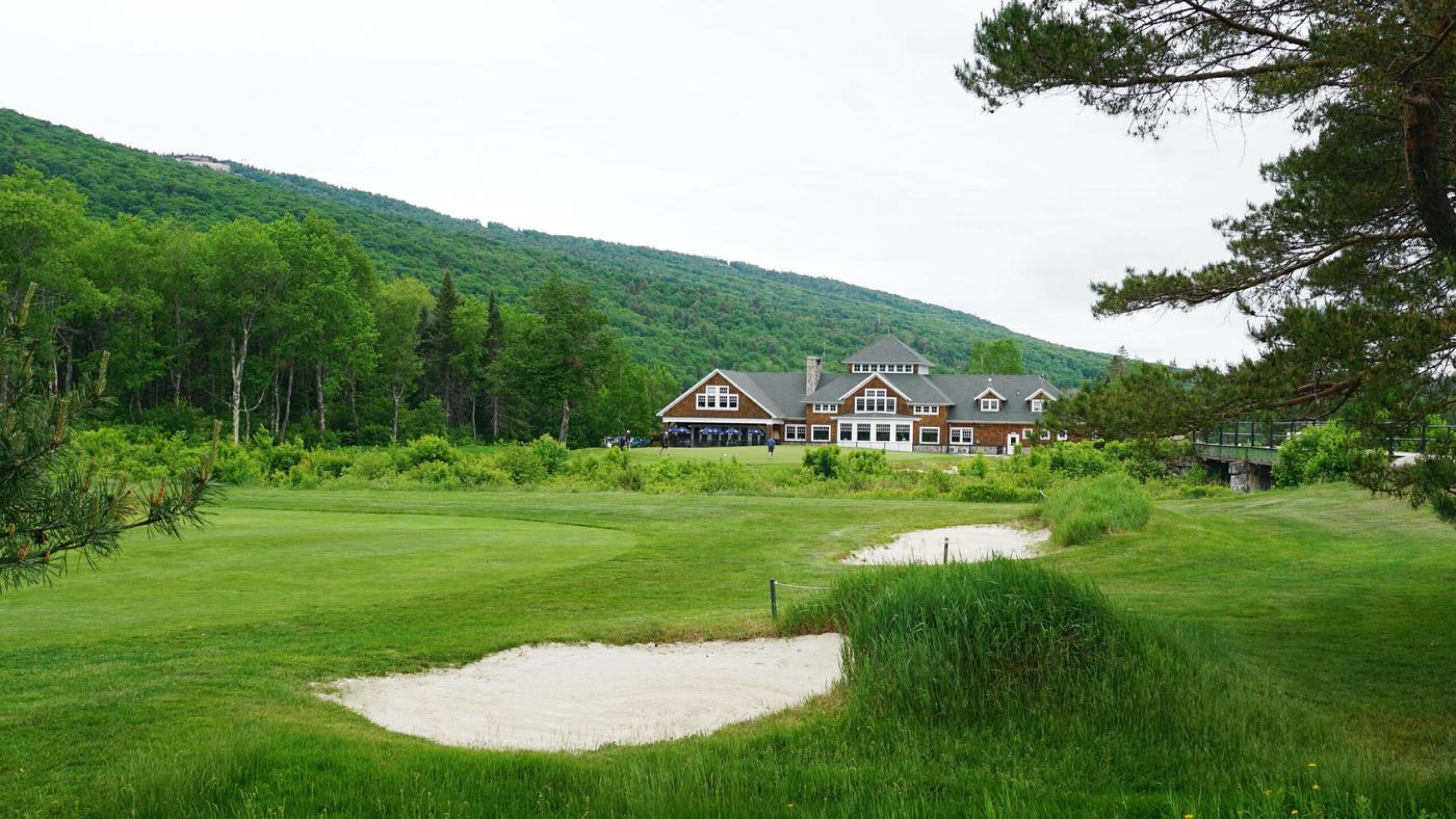 18: Playing over the river, this 434-yard closer features a huge greenside bunker, nearly invisible from this view. (Photo submitted by AptlyLinked on 06/18/2021)