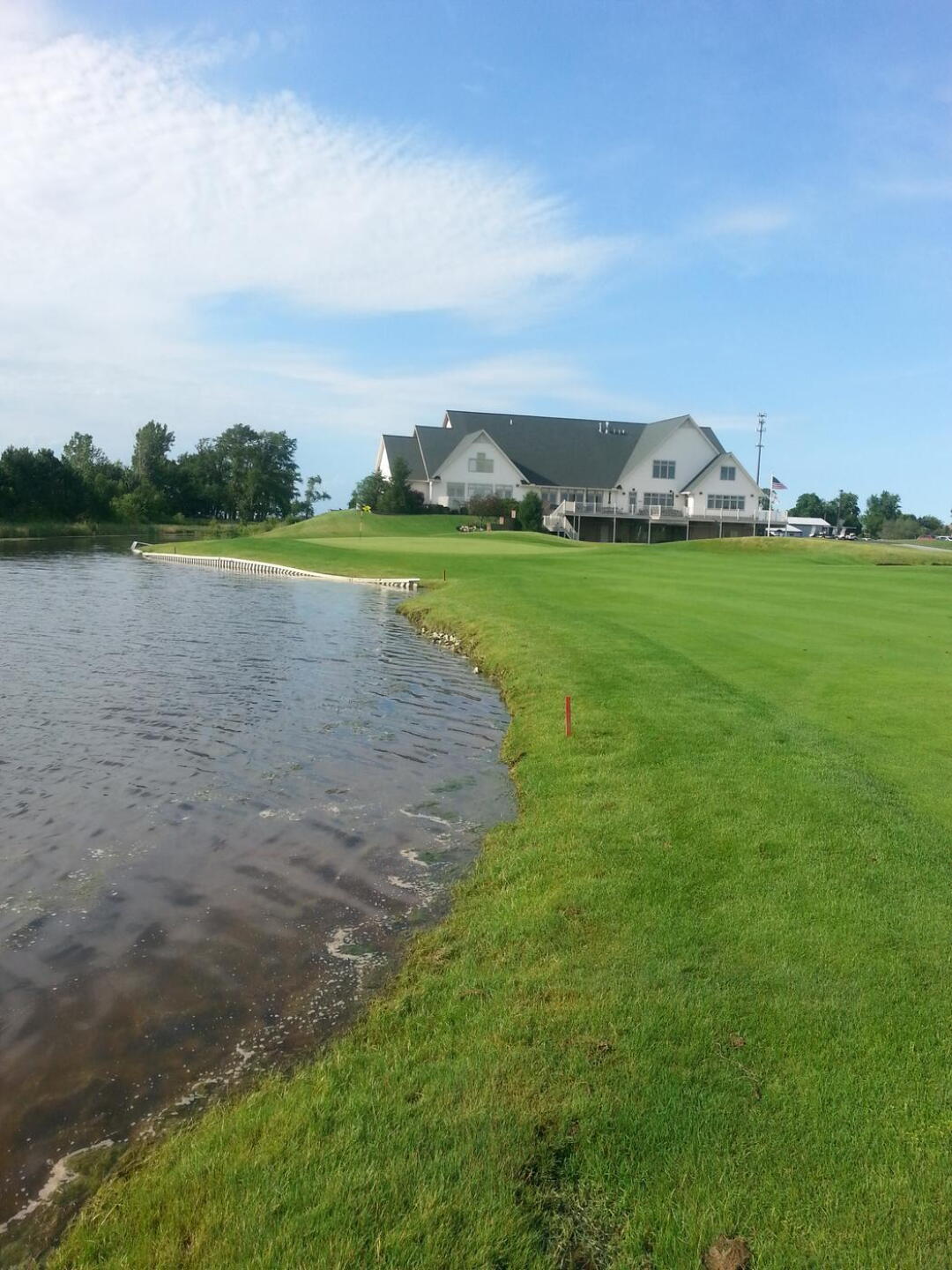 A view from 18th fairway 120 to hole. (Photo submitted by DavidLaDuke on 07/22/2015)