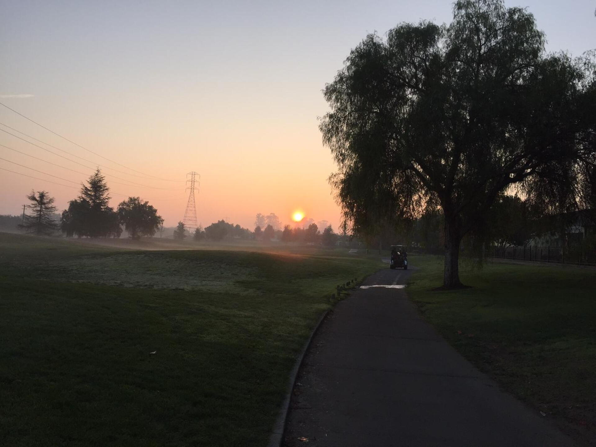 Sunrise over the third hole (Photo submitted by Robert9540813 on 12/29/2015)
