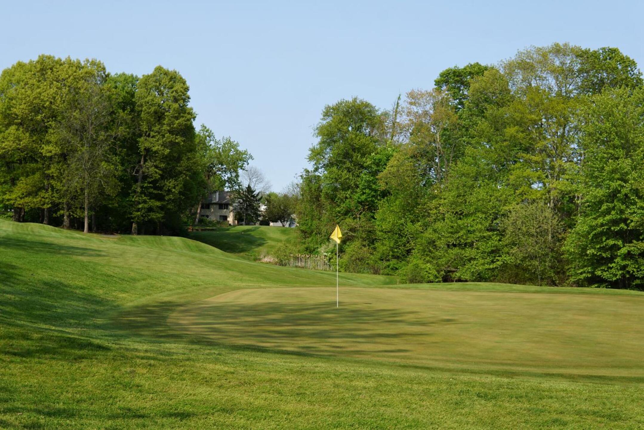 Three, a 191-yard par three, plays uphill to this narrow green. (Photo submitted by AptlyLinked on 05/14/2023)