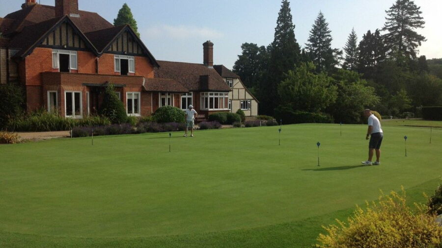 The putting green at Gatton Manor