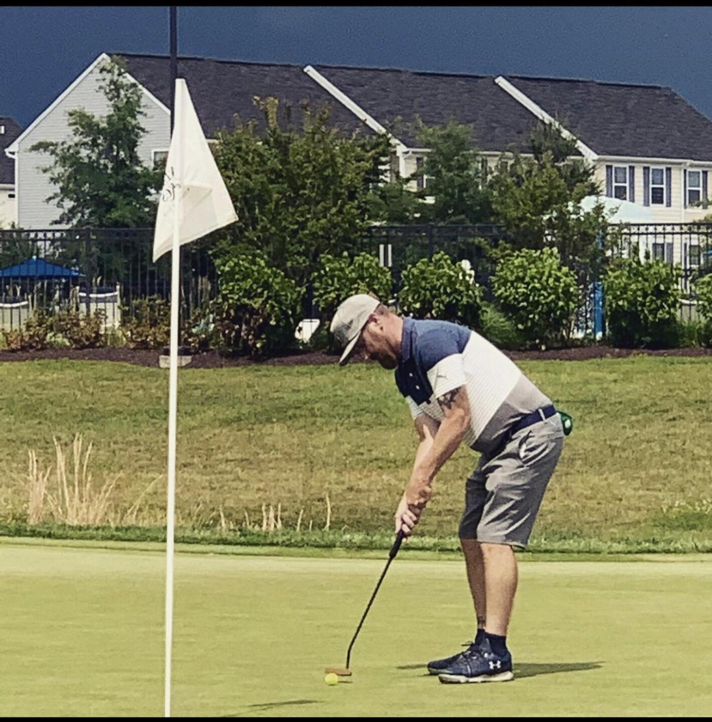 Bird on #1. With storm approaching in background! (Photo submitted by 7PvCGCvnGzdGT4rrDQM4 on 06/11/2021)