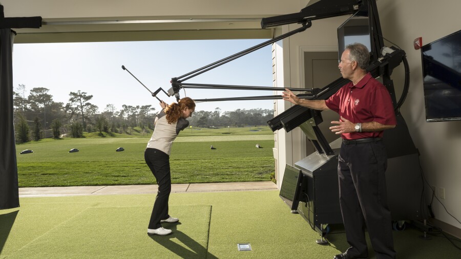 Pebble Beach Golf Academy & Practice Facility - swing trainer 
