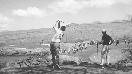 Arnold Palmer and Gary Player at 1964 grand opening of Mauna Kea 