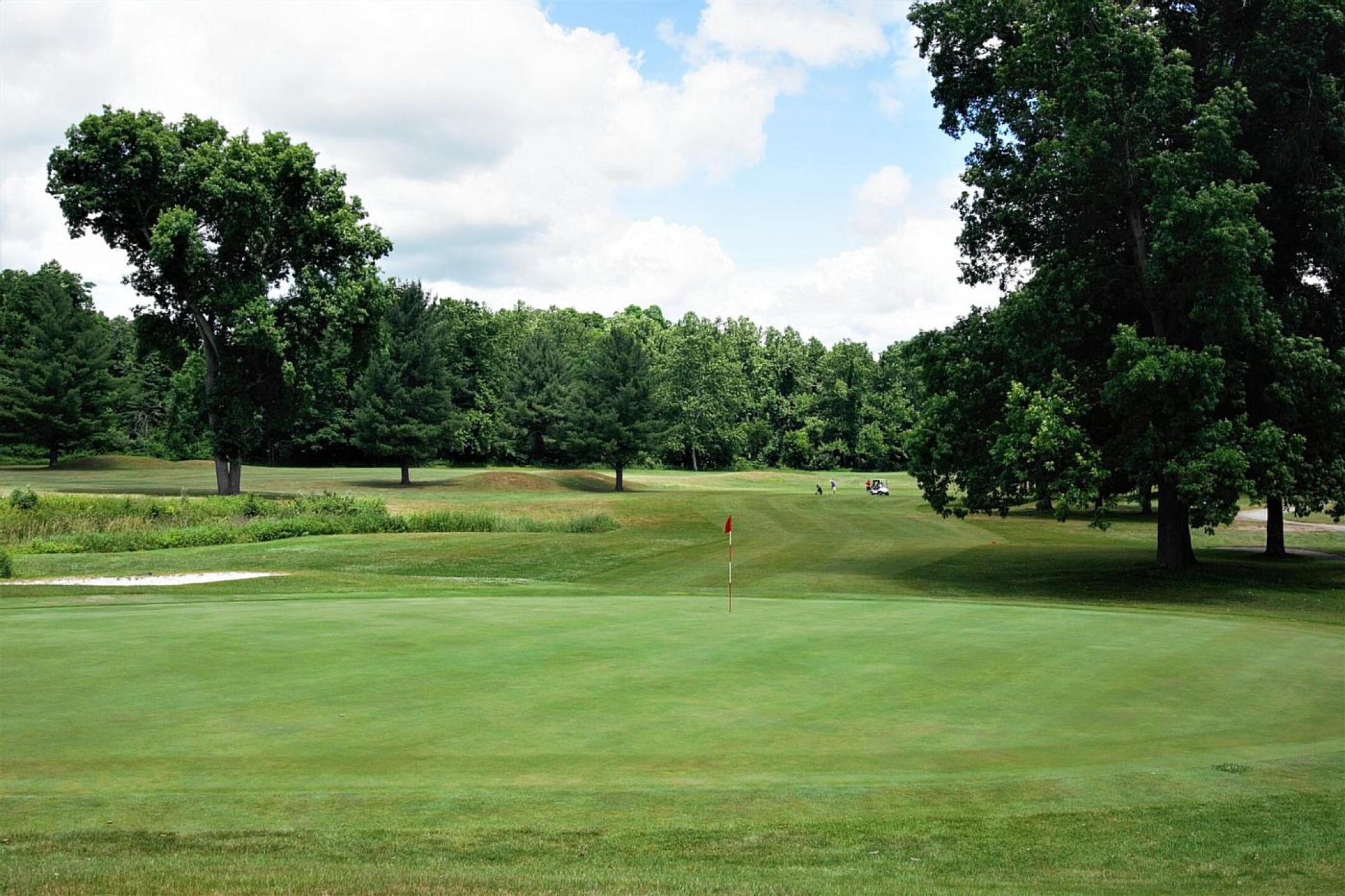 The sixth, a dogleg left, requires a straight drive and solid approach into this green. (Photo submitted by AptlyLinked on 06/25/2022)