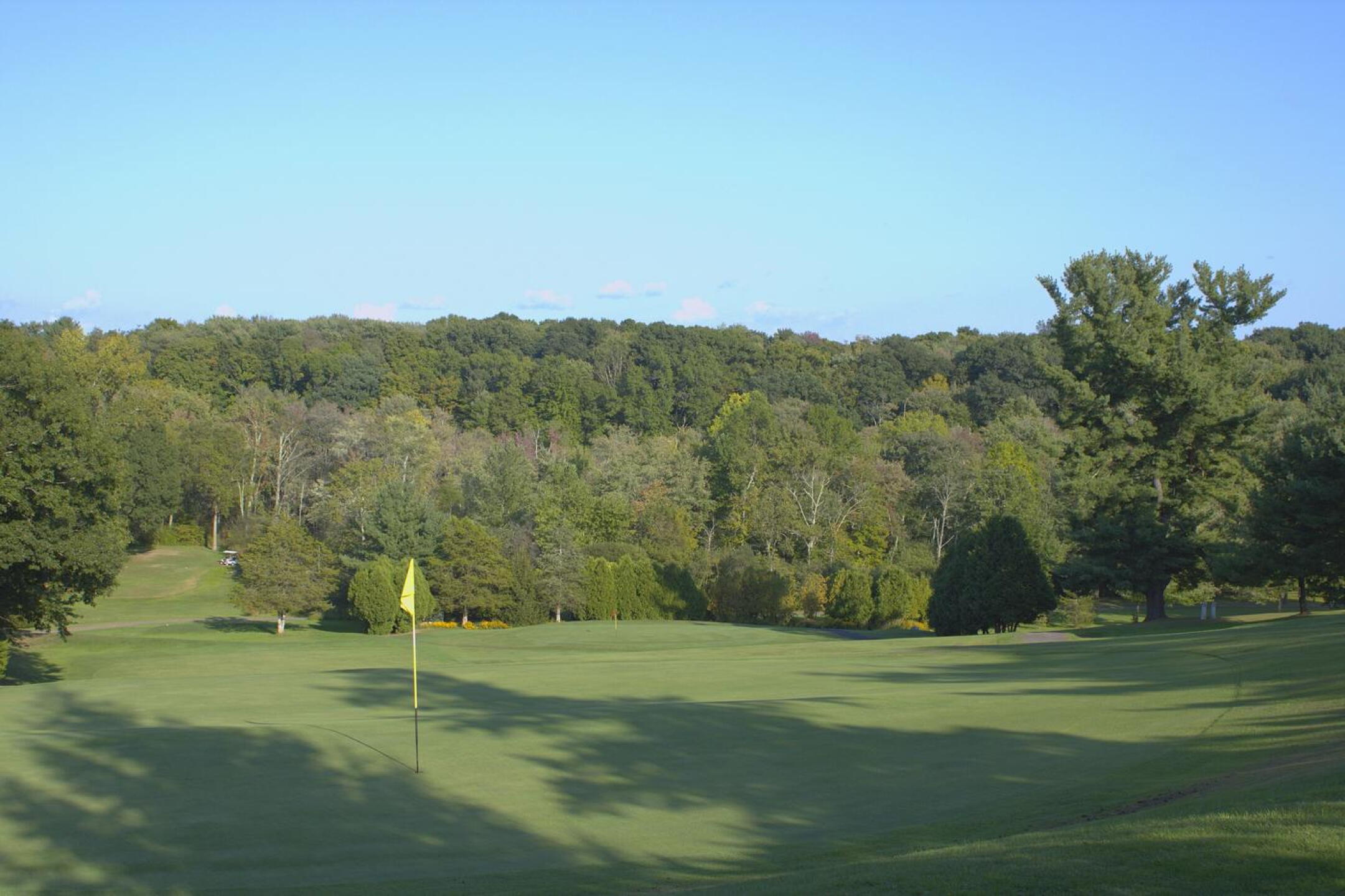 Seven runs steeply uphill to this perched, two-tiered green. (Photo submitted by AptlyLinked on 09/22/2024)