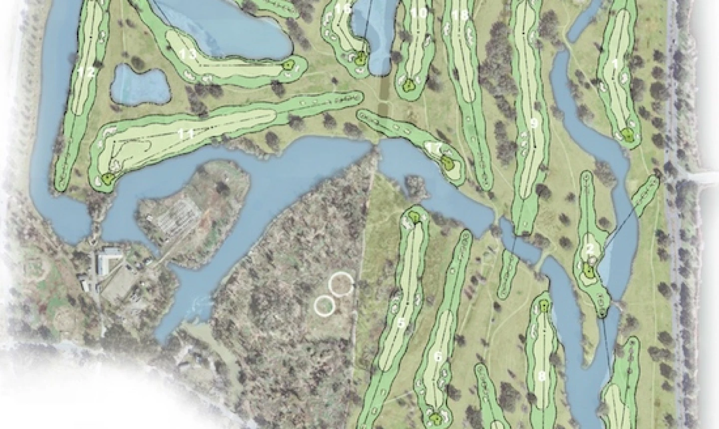 Rees Jones' tentative layout for the new City Park course in New Orleans