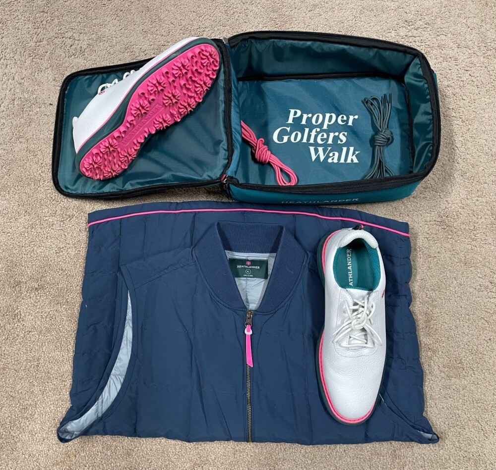 Heathlander golf shoes and vest 