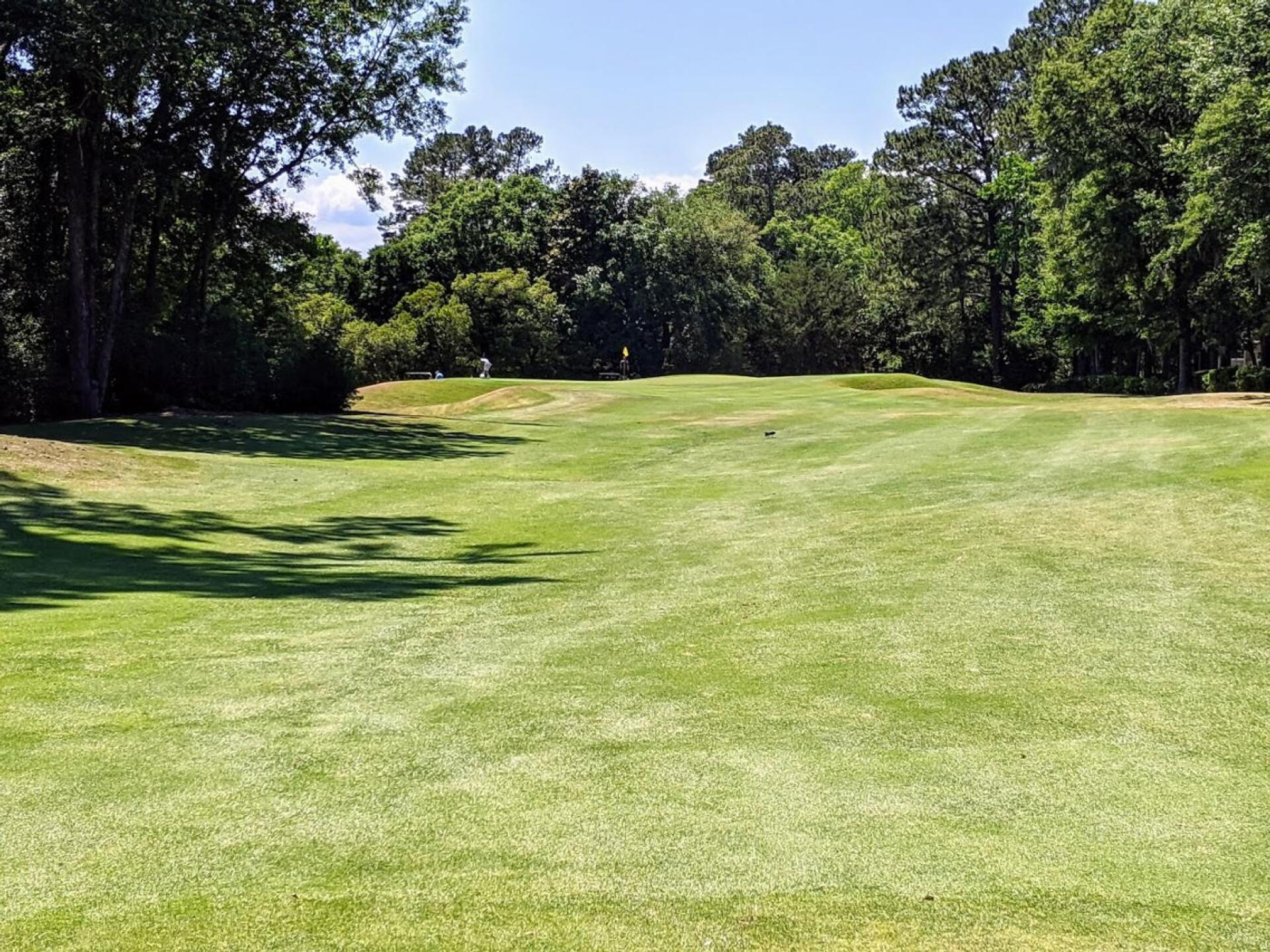 The uphill approach to number 5. Take one more club. (Photo submitted by GolferJake78 on 05/21/2021)