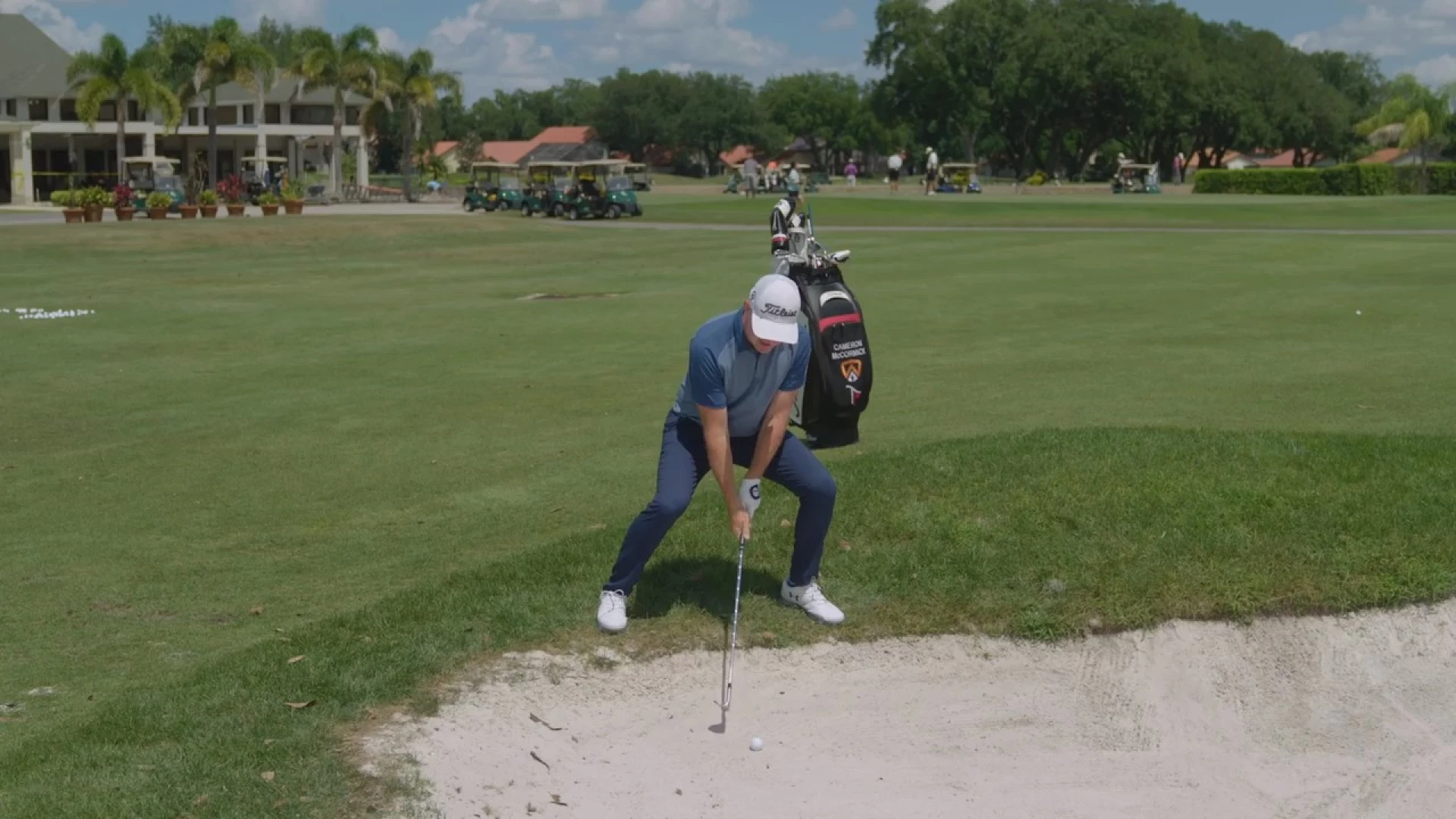 Ball Below Feet In The Bunker