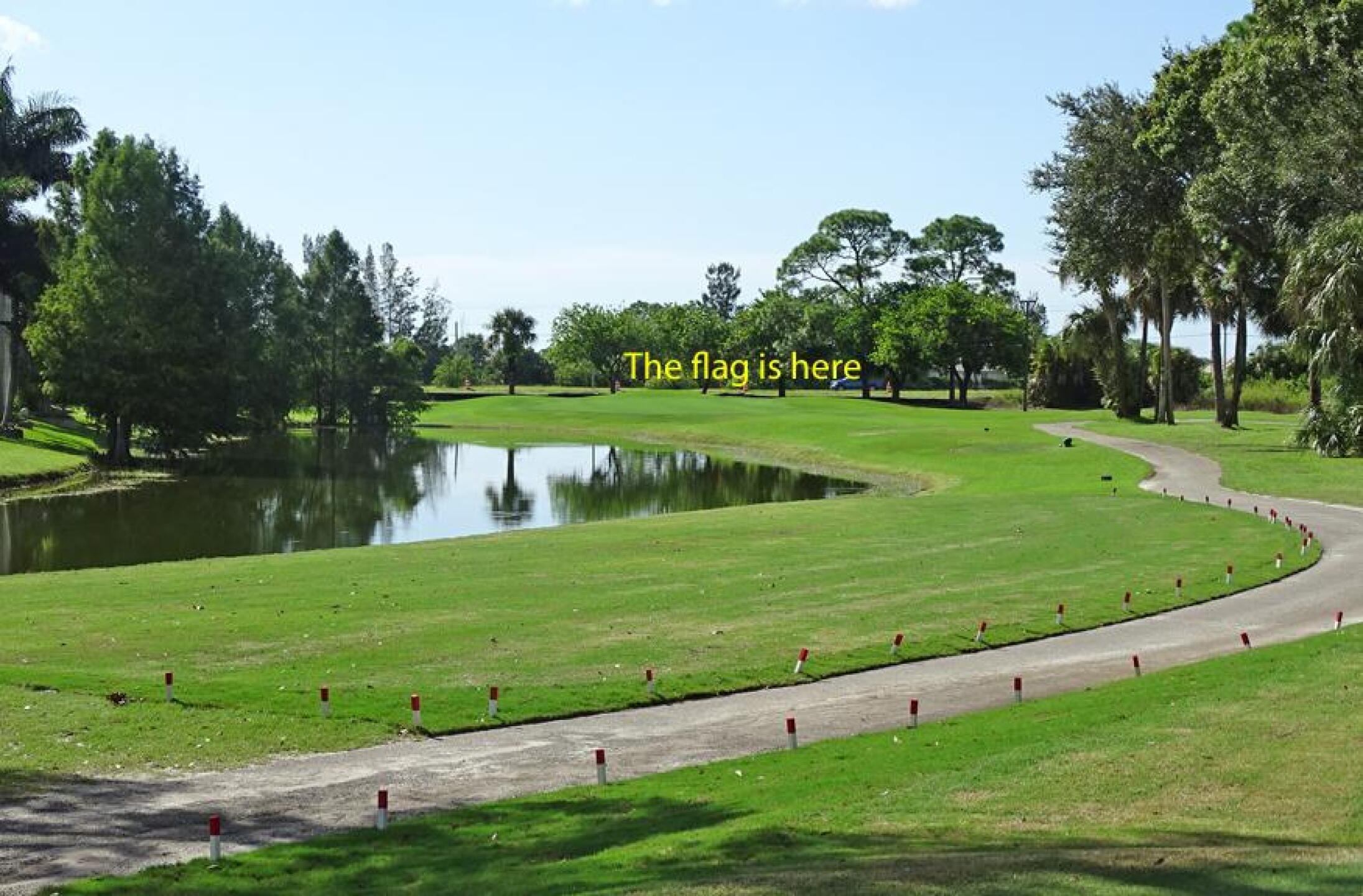 One tough hole is #8. 187 yds from blue tee (Photo submitted by TA1364 on 10/05/2016)