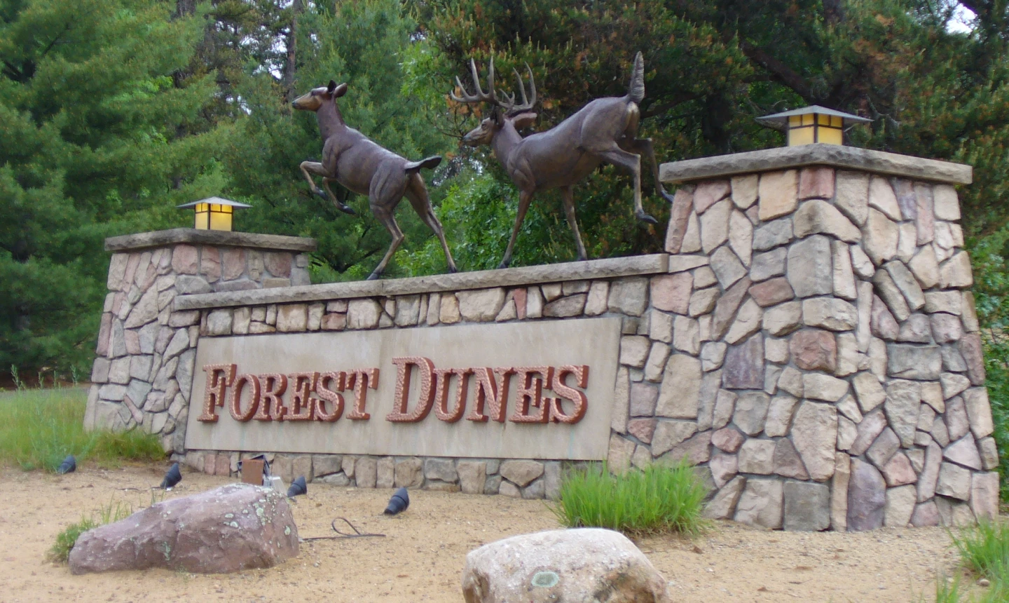 Forest Dunes Golf Club - sign