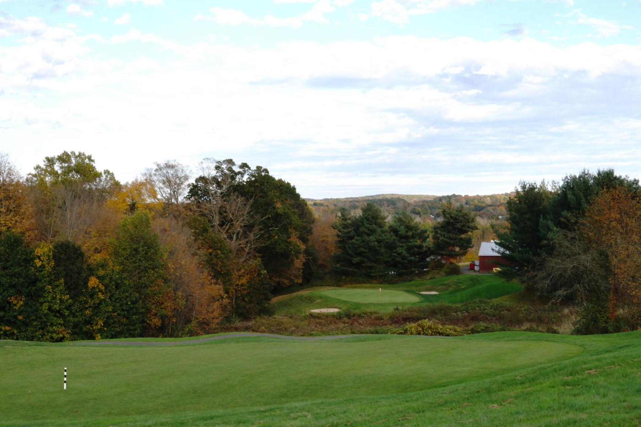 Tee-to-green, the eighth concludes with a third shot (typically) over a sizeable waste area. (Photo submitted by AptlyLinked on 10/24/2023)