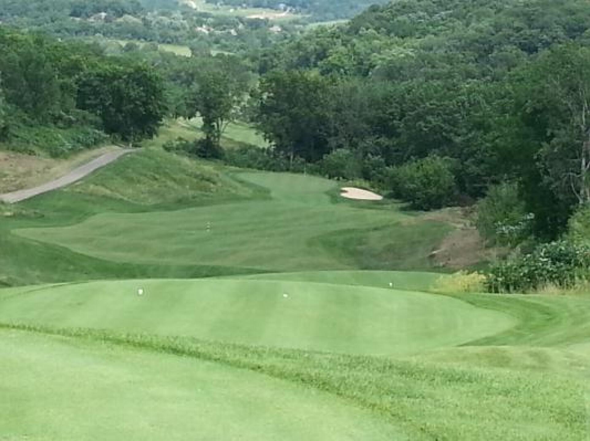 Hole 1 All down hill (Photo submitted by dallasr21 on 07/20/2013)