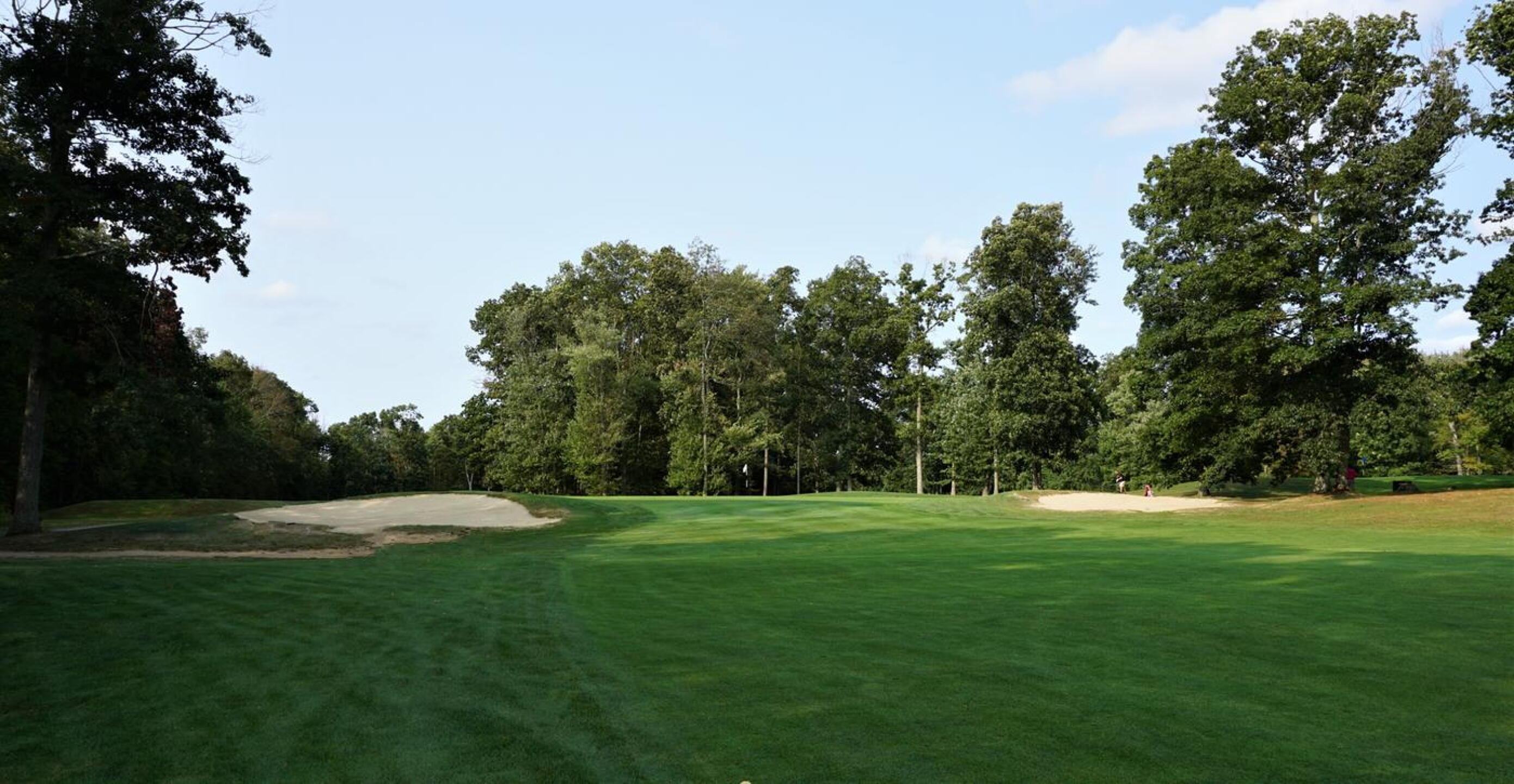 The fifth is a beastly but still quite playable four-par, its fairway rising uphill all the way to this large, contoured green. (Photo submitted by AptlyLinked on 09/17/2020)