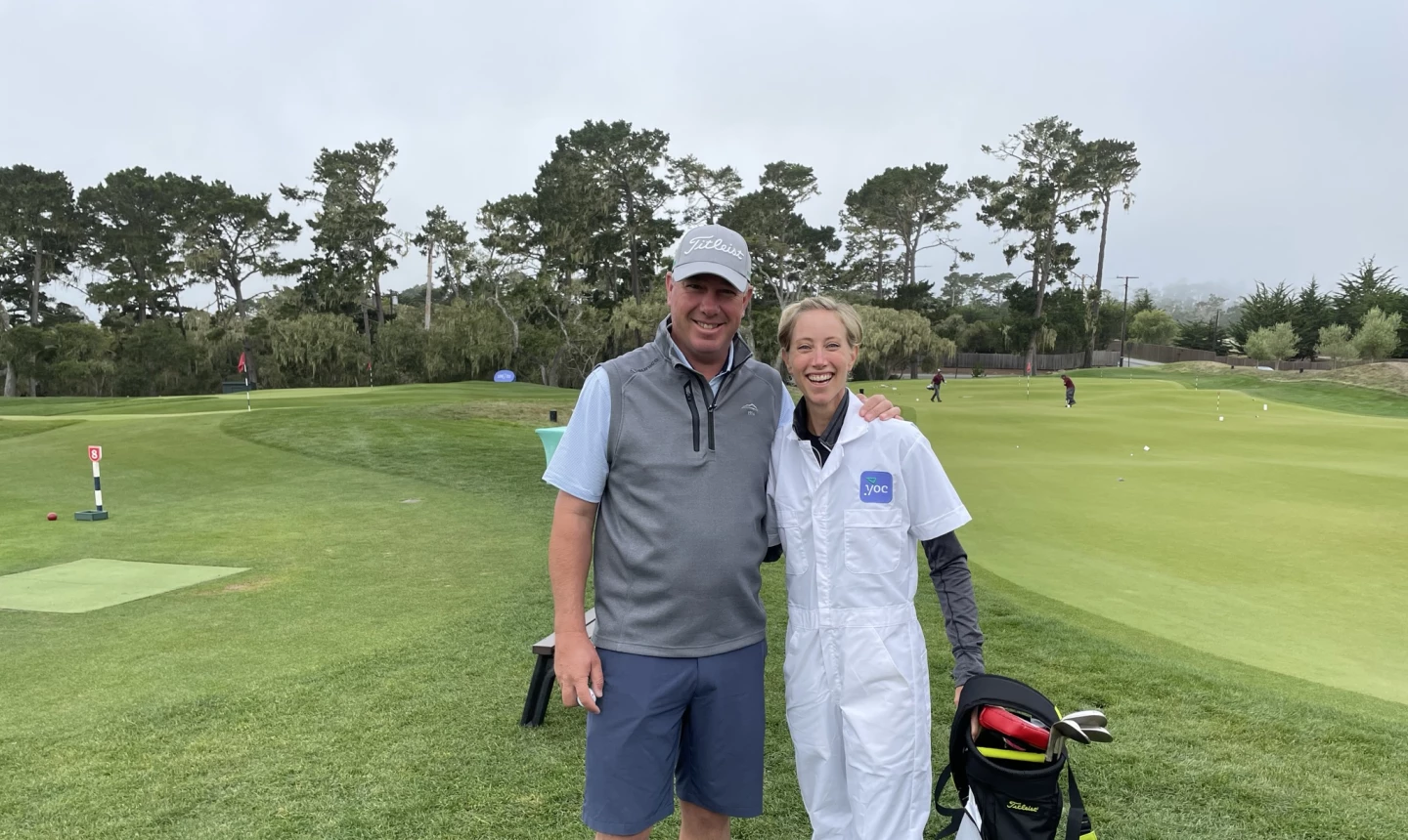 Youth On Course 100 Hole Hike on The Hay at Pebble Beach - caddie 