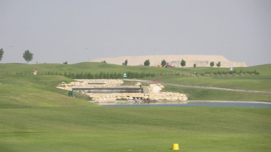 9 Hole Course at Kuwait International Golf and Country Club - Water hazard between 6 & 7 Hole