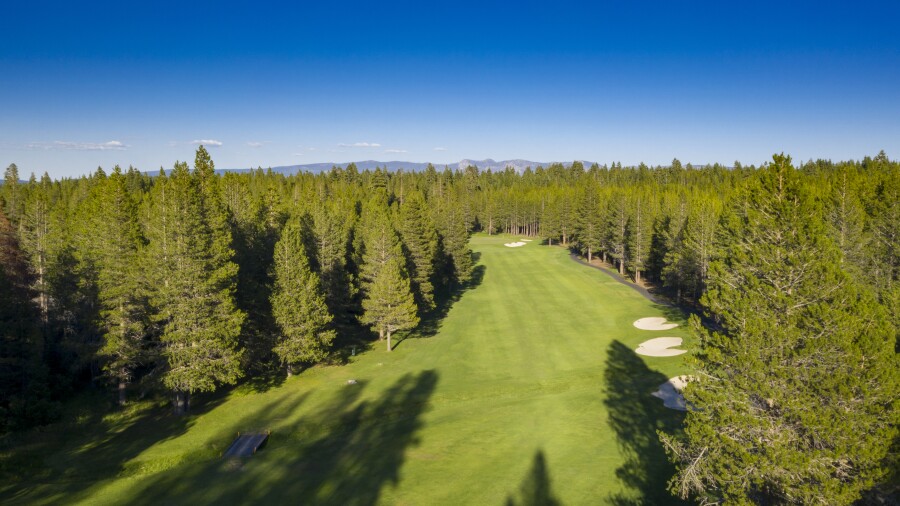 Tahoe Donner - aerial view of hole 13