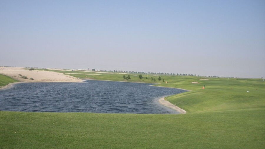 9 Hole Course at Kuwait International Golf and Country Club - 5th Hole Water Hazard