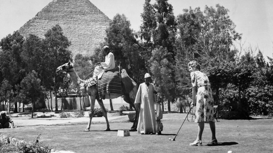 Pyramids by Mena House Golf Course in Egypt