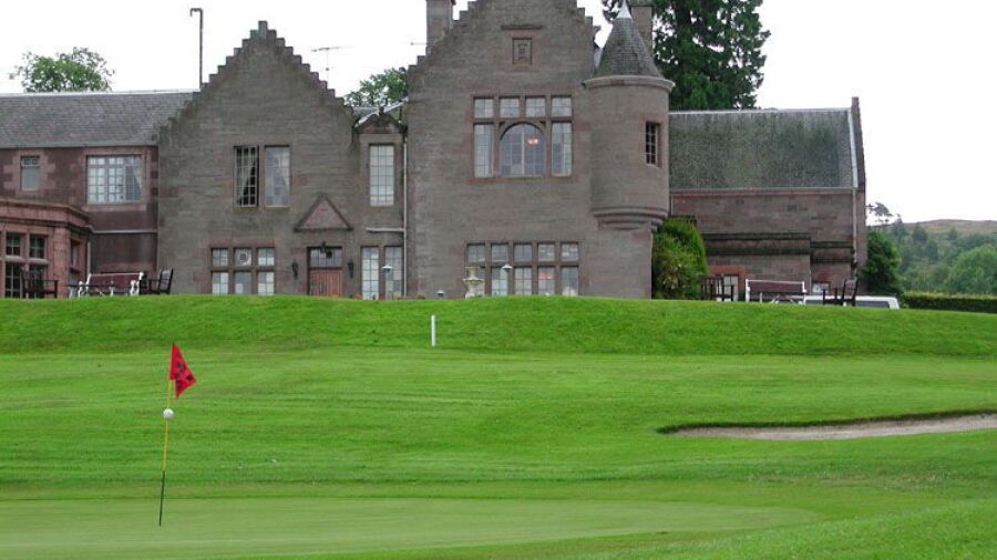 The Murrayshall Course at Murrayshall Golf Club - 18th Green and Hotel