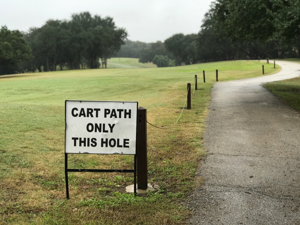 Cart Path Only sign