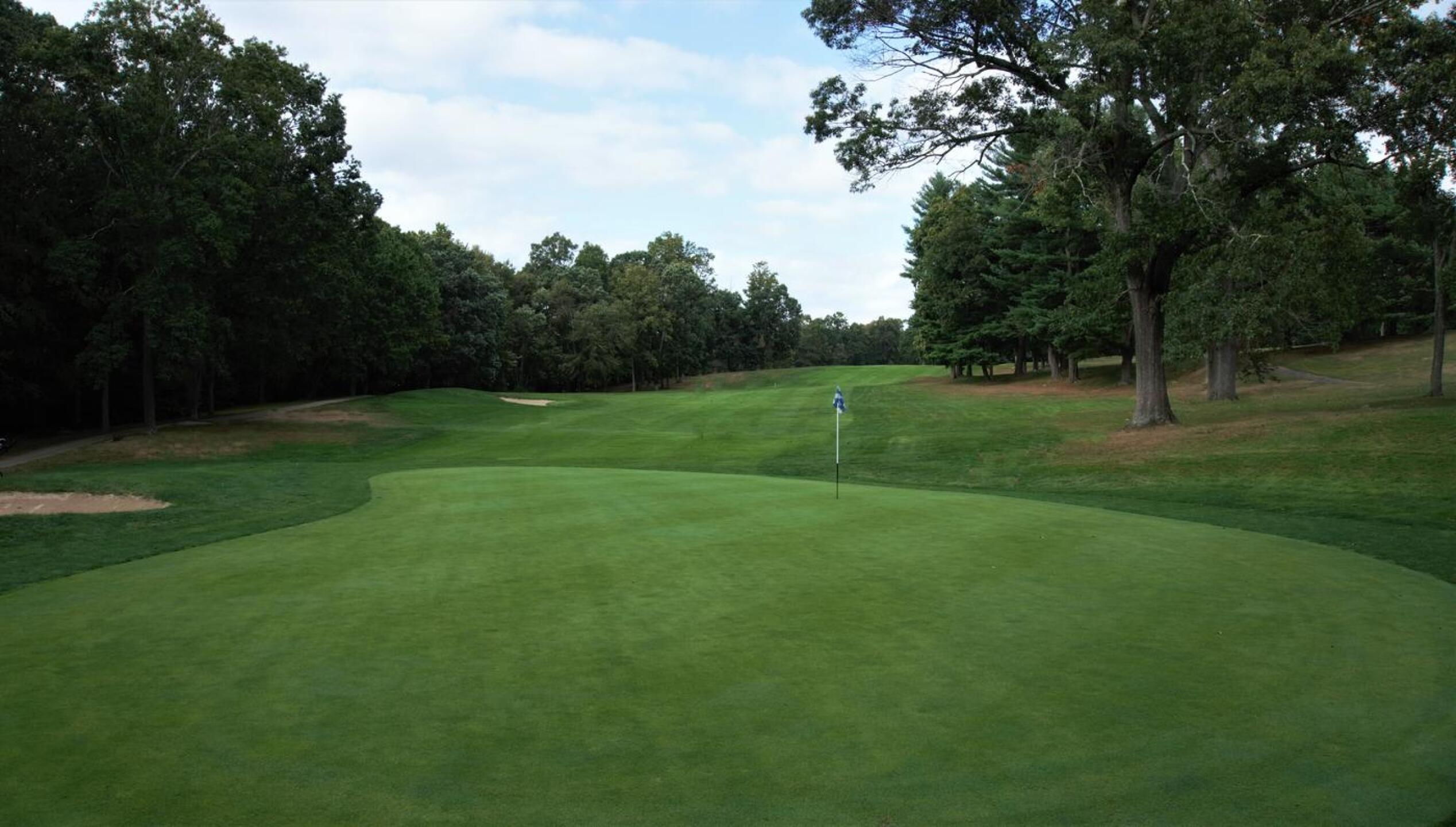 Hole two, again (seen from behind green): It is cast in the mold of classic short par-4. (Photo submitted by AptlyLinked on 09/13/2020)
