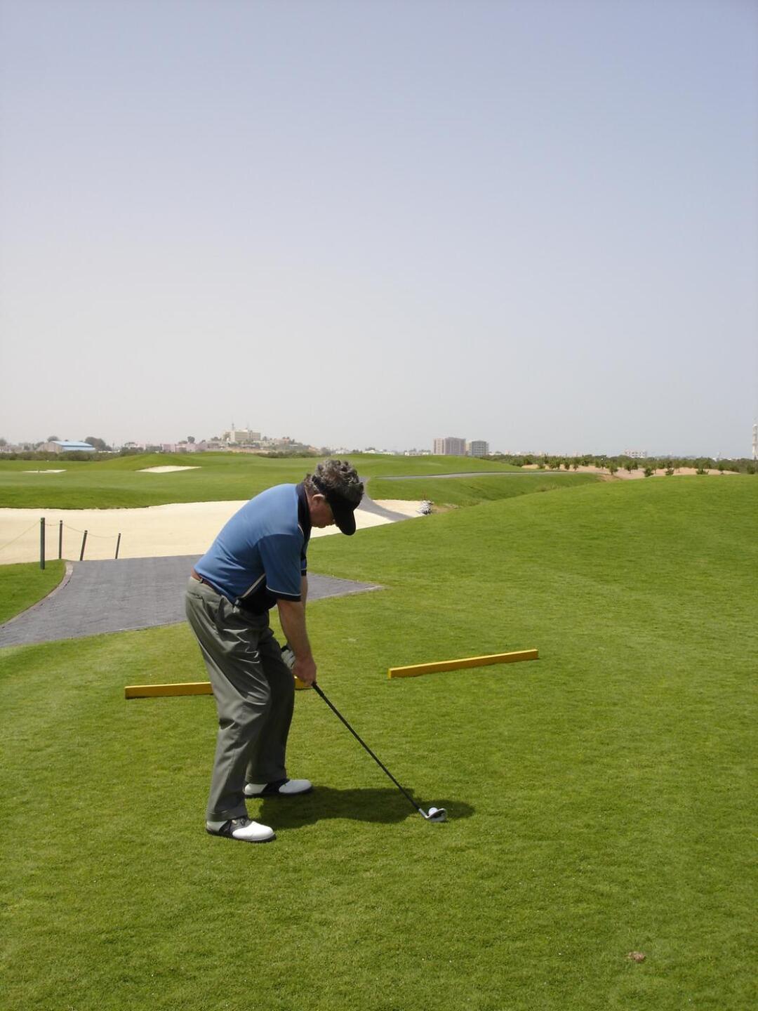 good buddy Mike showing me how to play from the light rough (Photo submitted by DYakimec on 10/23/2017)