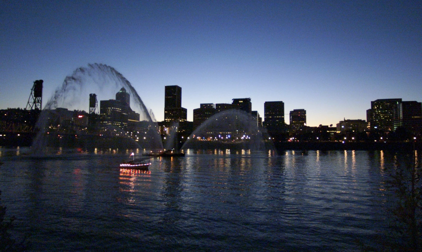Portland, Oregon at night