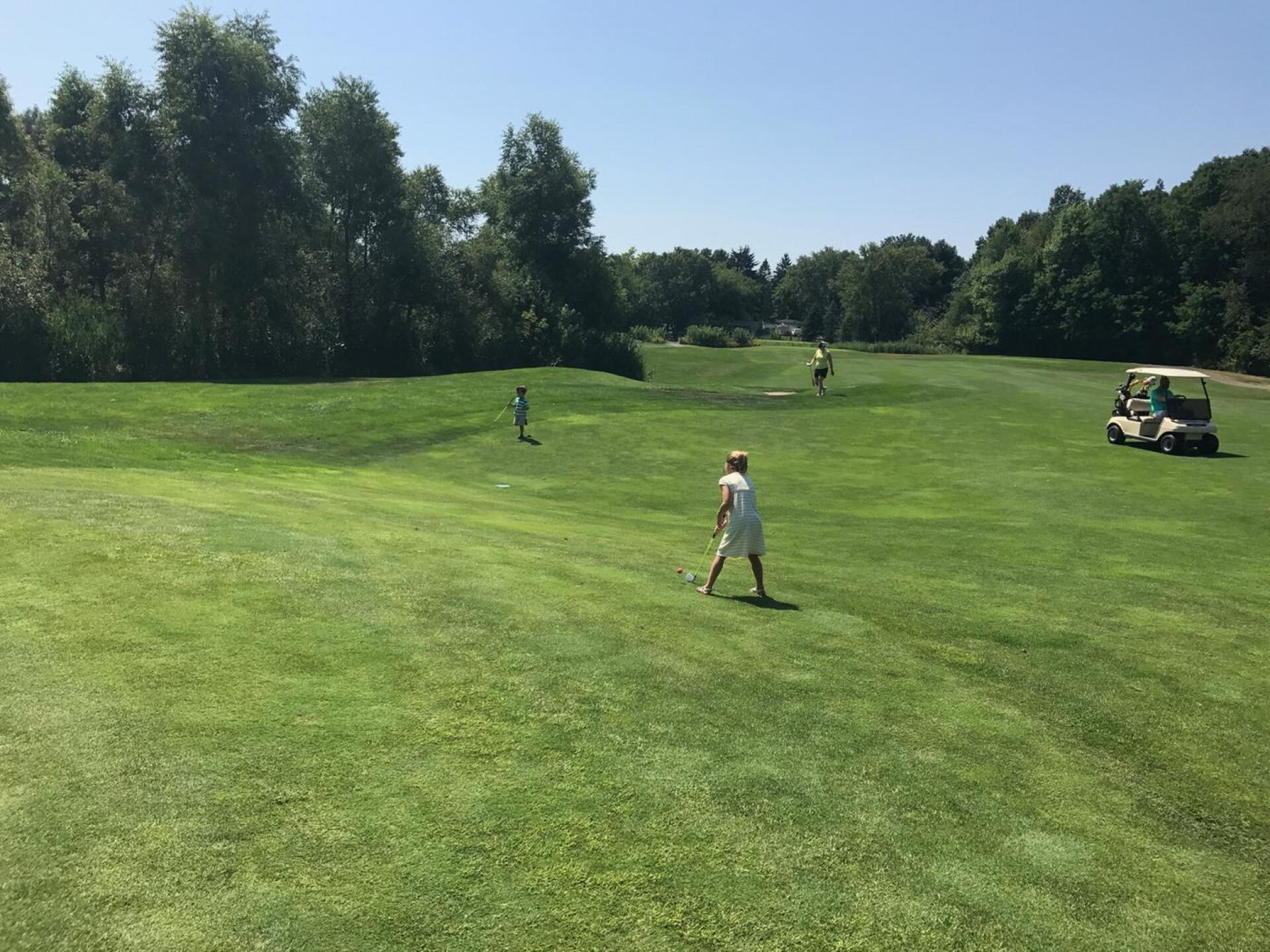 Par 4 fourth, looking back down the fairway from the front of the green. (Photo submitted by carolinadad on 08/23/2017)
