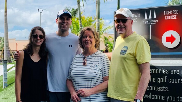 The Kruse family at PopStroke Orlando 