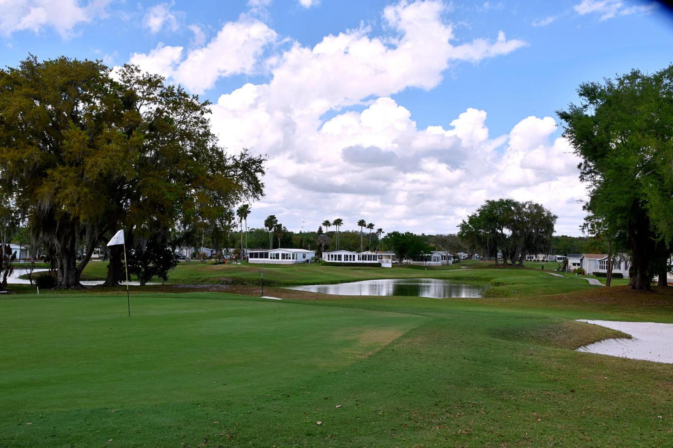 From behind the seventh green: this excellent par-3 of 140 yards features a green situated on a knob. (Photo submitted by AptlyLinked on 03/14/2026)