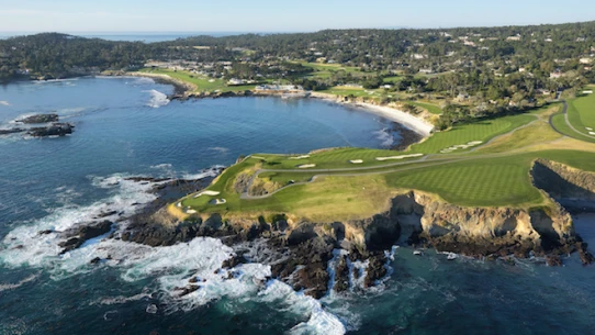 Pebble Beach: Aerial view