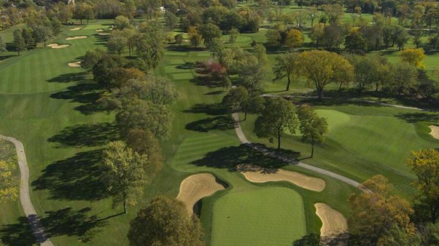 Evanston GC: Aerial view
