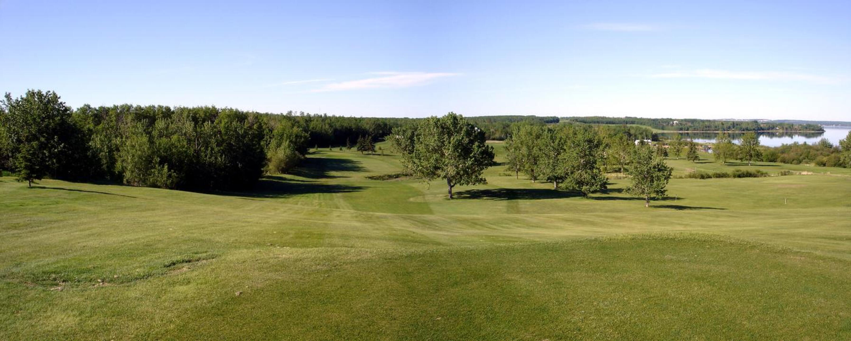 Lac La Biche Golf Club, Hole 1, Par 4, 388 yds (Photo submitted by DYakimec on 02/17/2016)