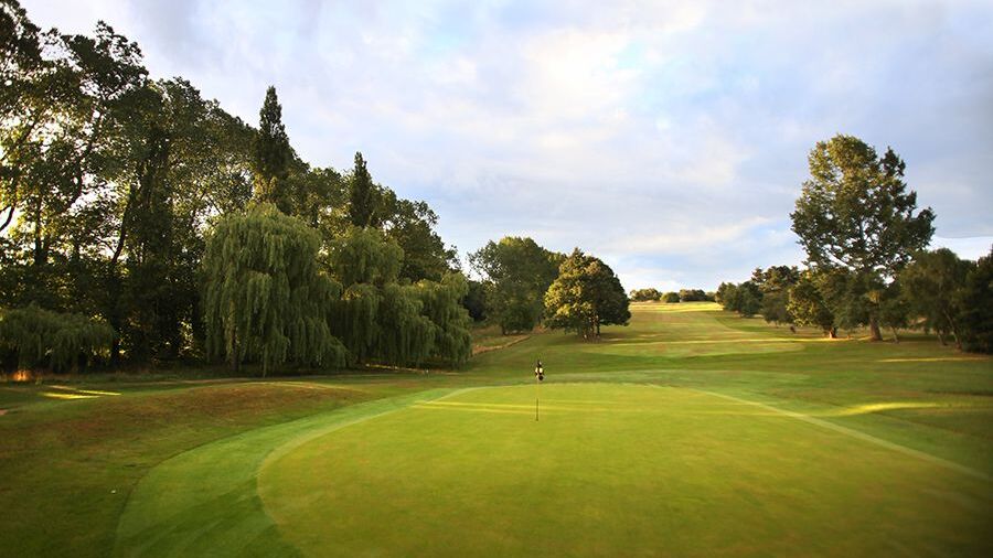 Behind the green at Haste Hill