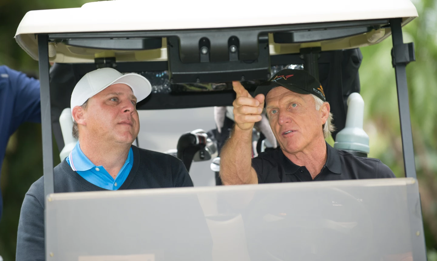 Greg Norman explaining The Shark Experience 