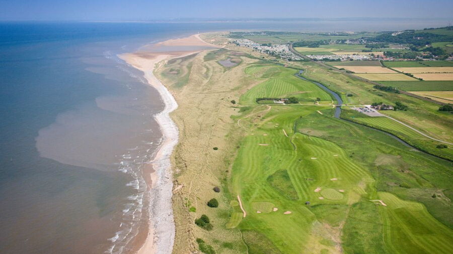View high above Prestatyn Golf Club