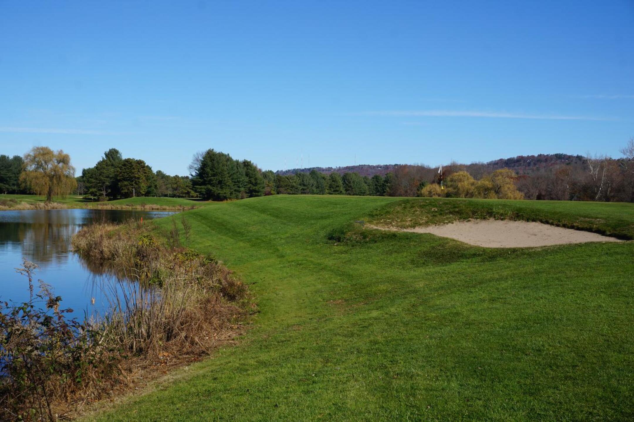 Ten. Par-4, 347. My favorite hole. A ‘simple’ drive-and-pitch hole to this green, water-guarded everywhere but in front. (Photo submitted by AptlyLinked on 11/21/2021)