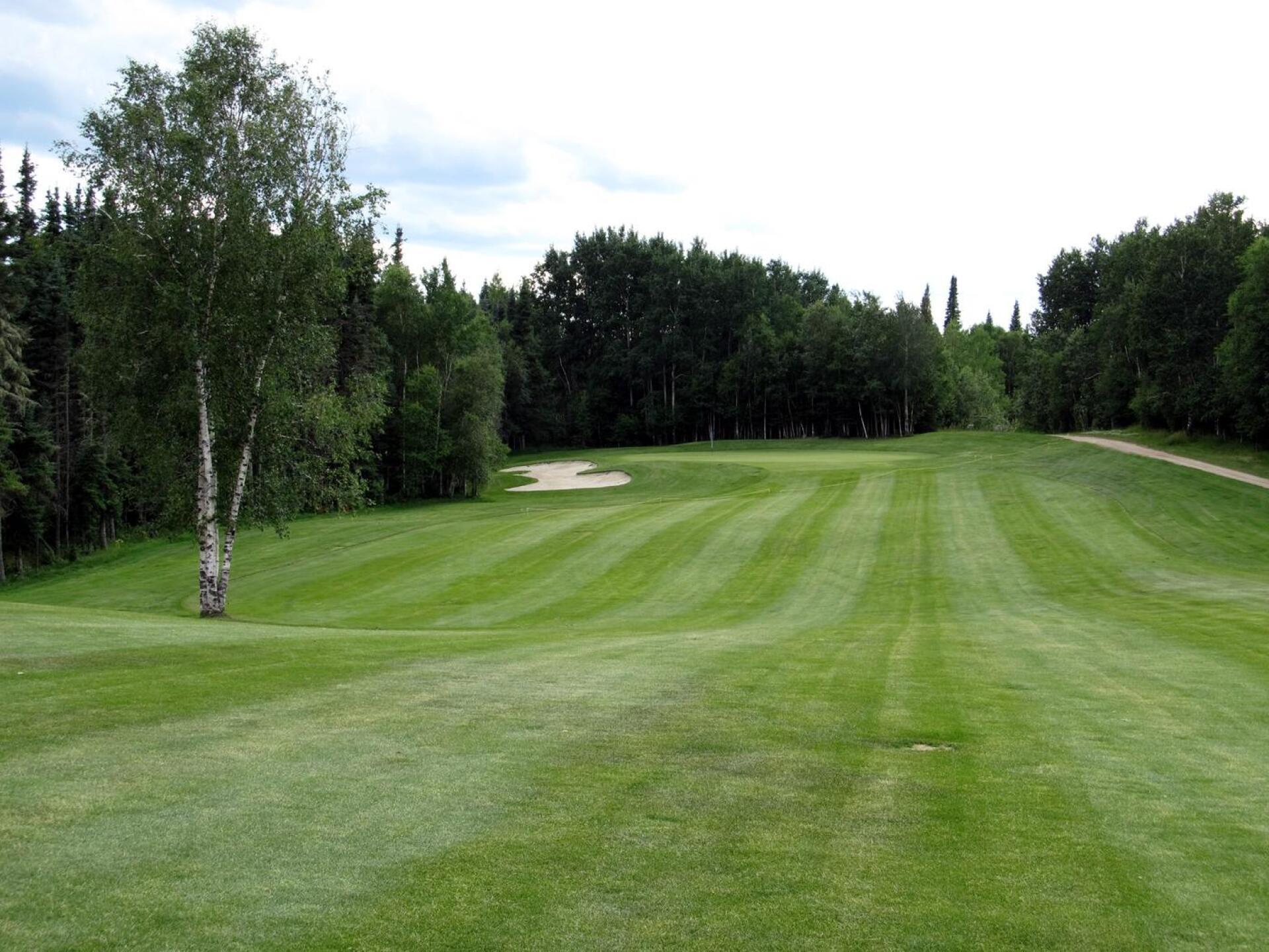 Elk Ridge Resort, Tamarack, Hole 7, Par 4, 355 yds, 175 yds out (Photo submitted by DYakimec on 03/25/2016)