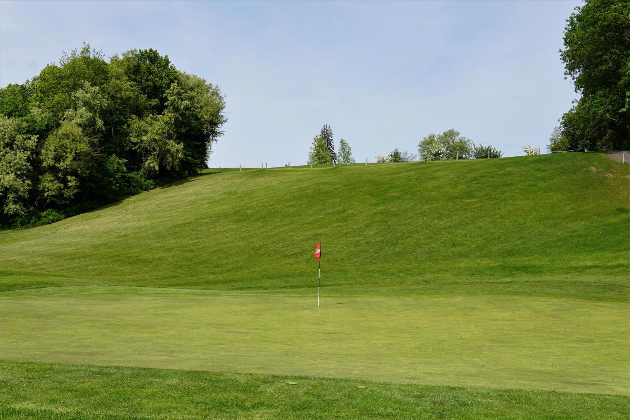 View from behind the fifth green, which provides an idea of the contours of this three-tiered hole. (Photo submitted by AptlyLinked on 05/20/2023)