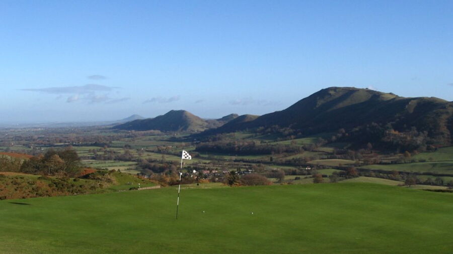 Elevated green at Church Stretton Golf Club