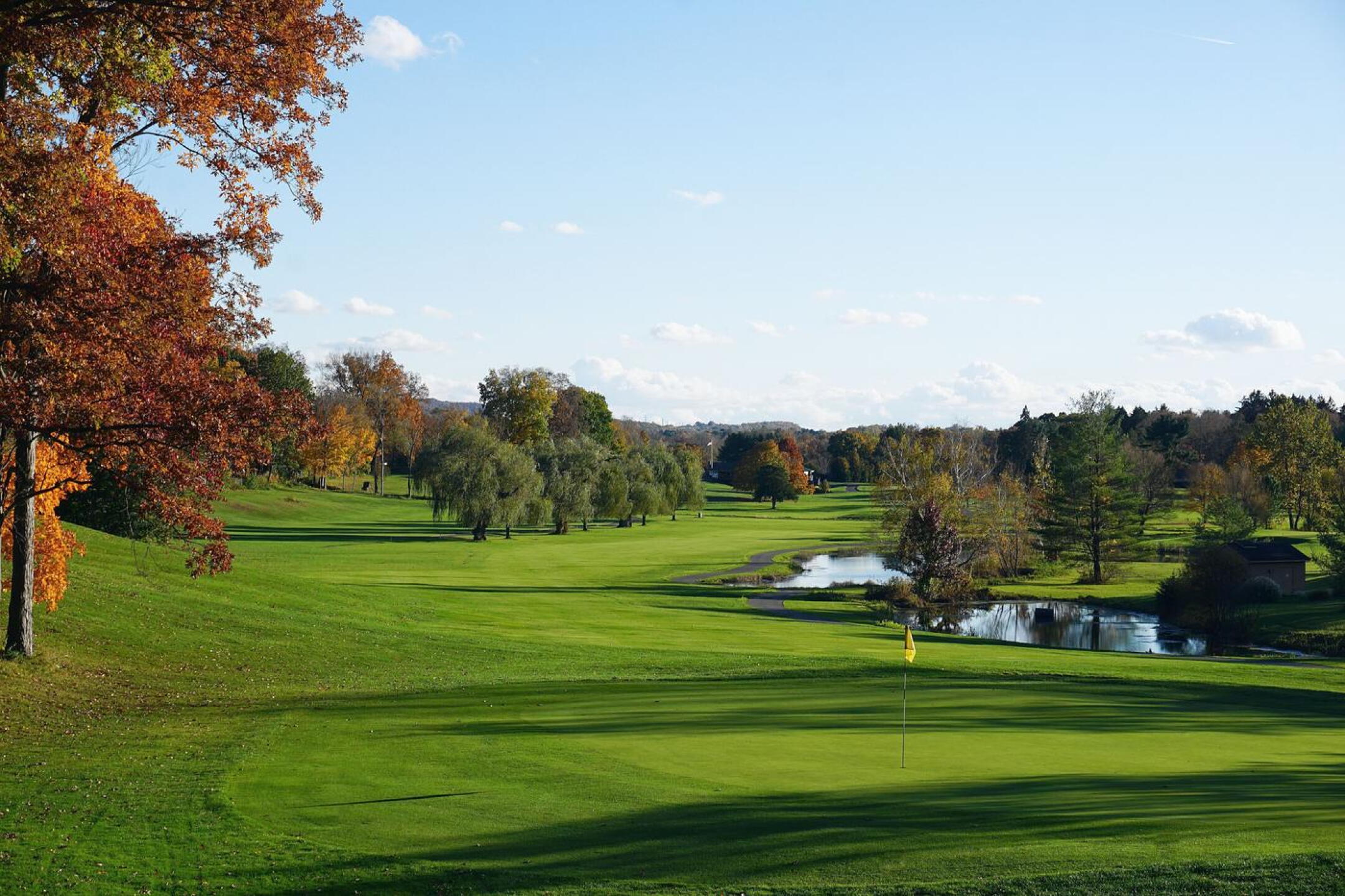 The tenth. 4:15, November 3rd. As seen from behind its green, it stretches a long way back to the tee. (Photo submitted by AptlyLinked on 11/04/2021)