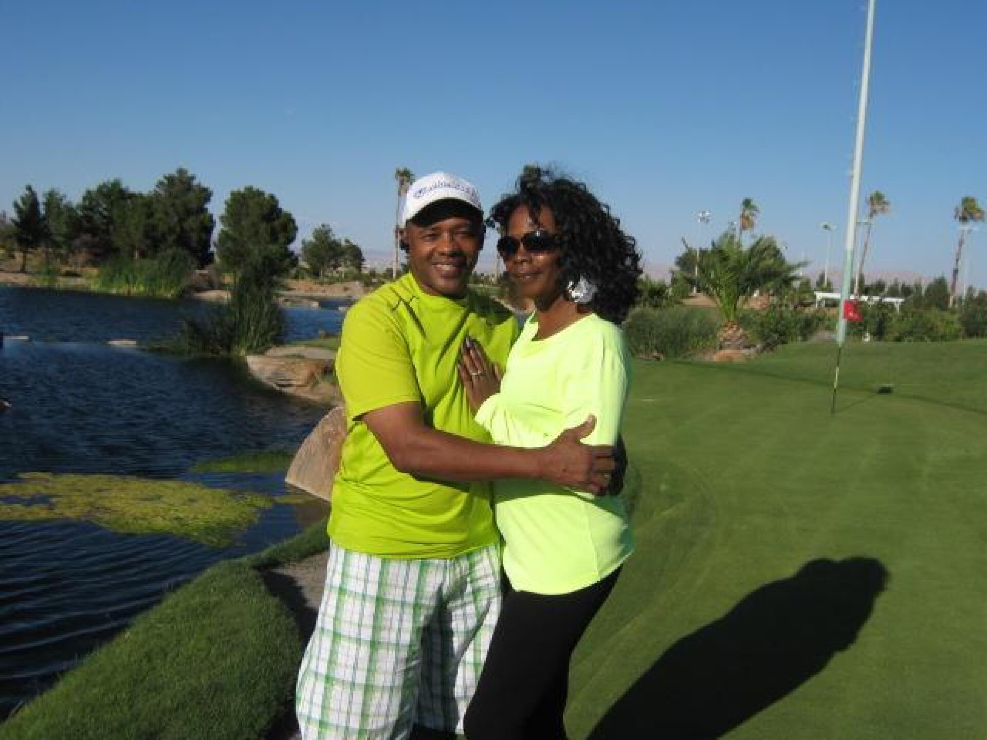 Mark and Denise at the course. (Photo submitted by HallsyHall on 02/15/2016)