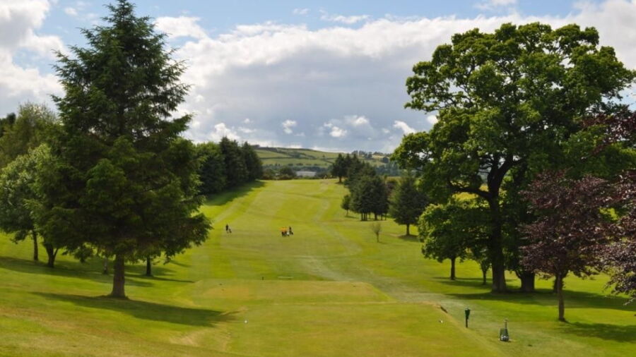 A view down the fairway at Dumfries & Galloway Golf Club