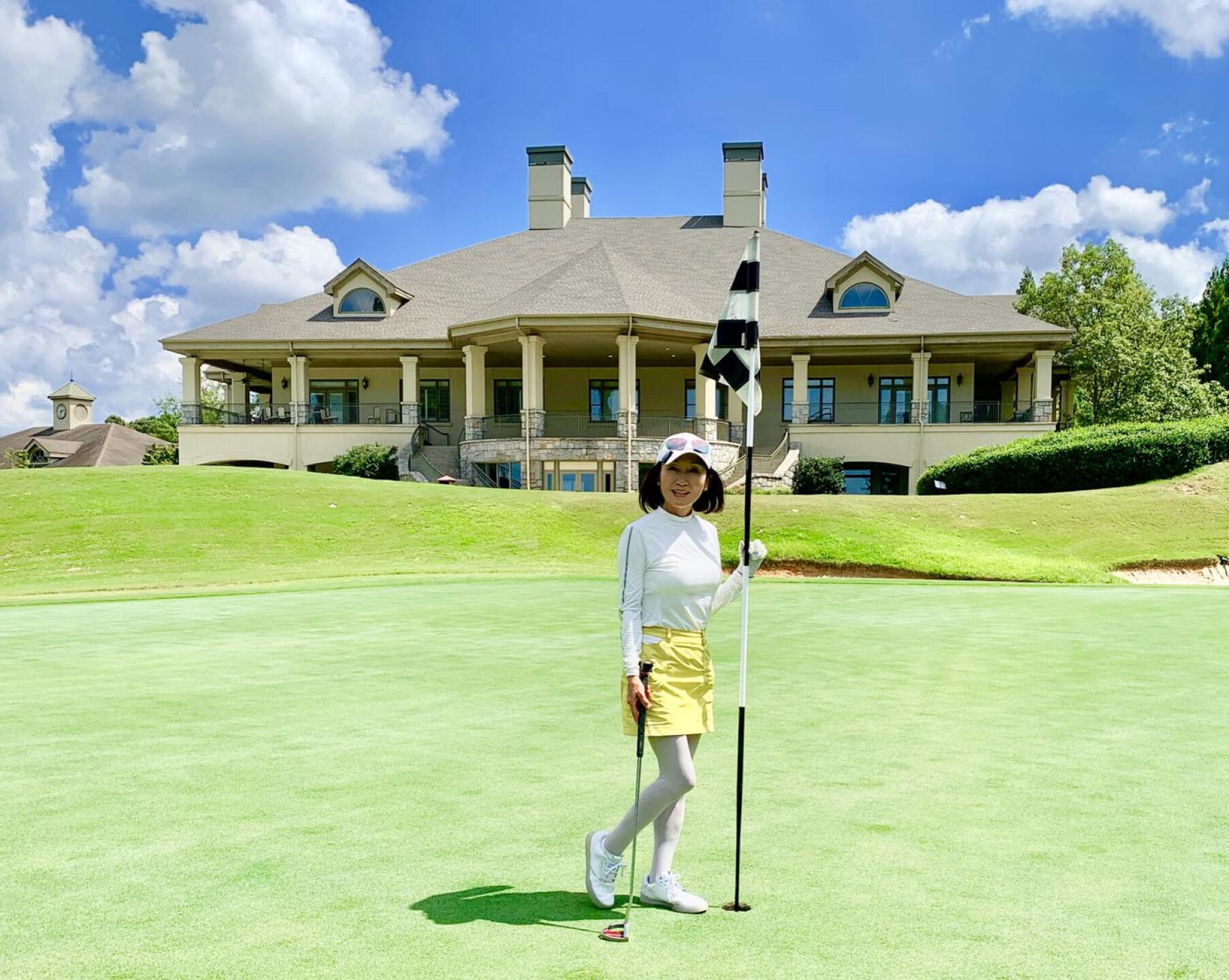 My partner Linda at the clubhouse (Photo submitted by fishyracer24 on 09/01/2022)