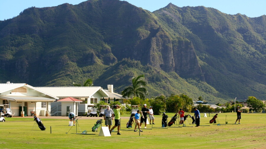 Puakea Golf Course on Kauai - driving range