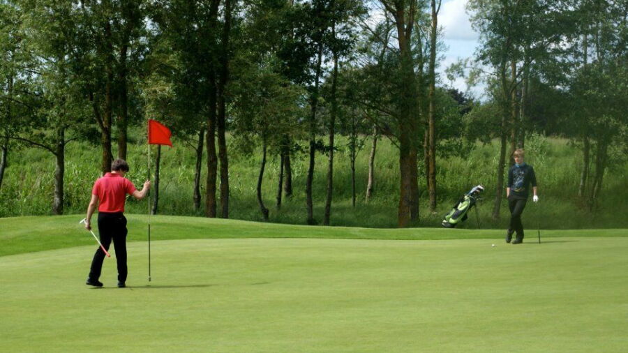 Golfers on the green