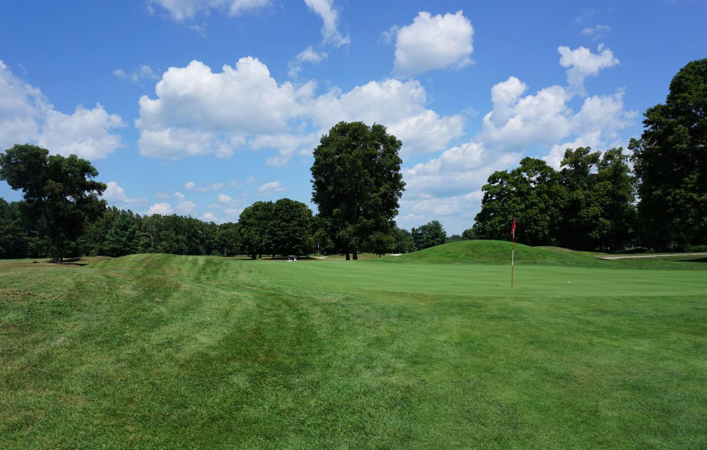 The first: green and its environs on a neat opening hole. The course retains a parkland feel throughout. (Photo submitted by AptlyLinked on 08/11/2020)