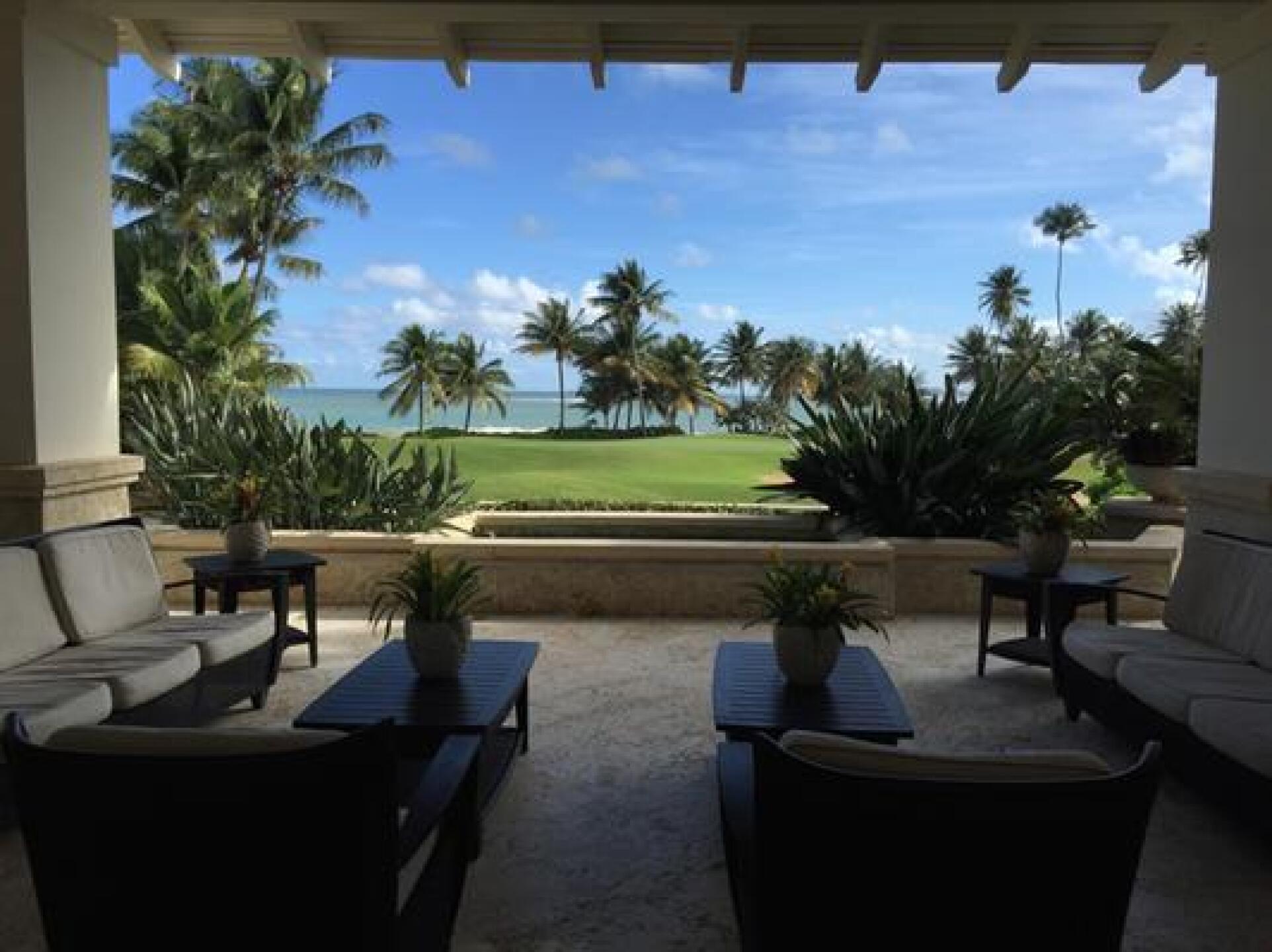 The view as you enter the breezeway between the club house and the Molasses restaurant (great!) (Photo submitted by jeffinMDR on 02/14/2015)